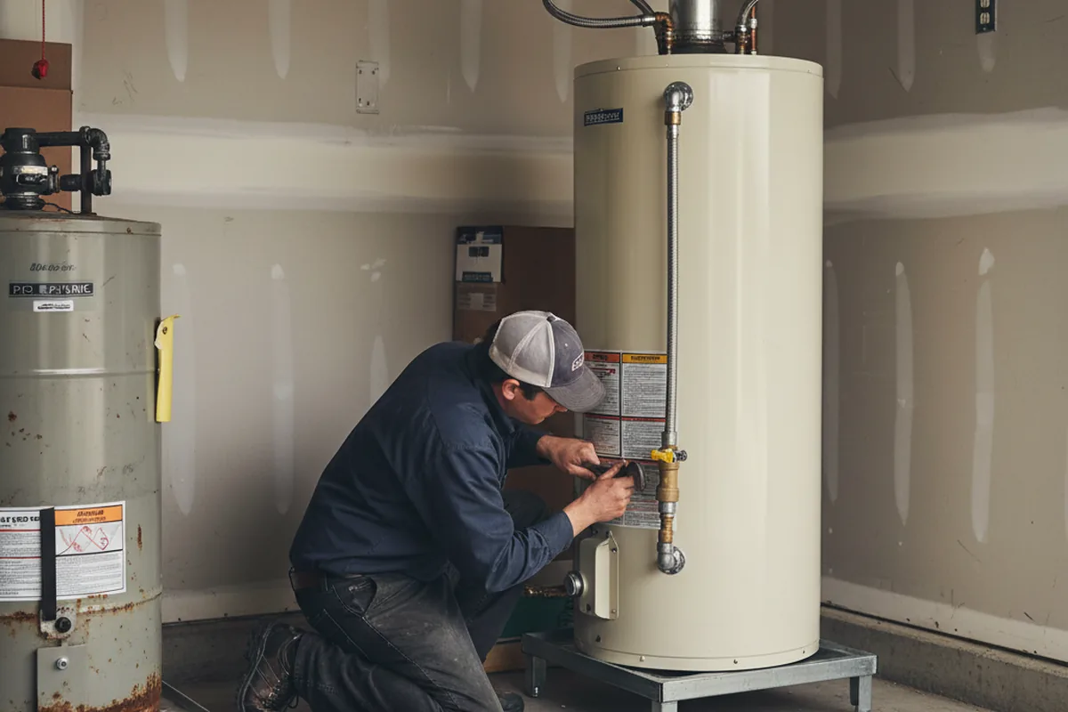 Water heater and shutoff valve replacement in Fairdale